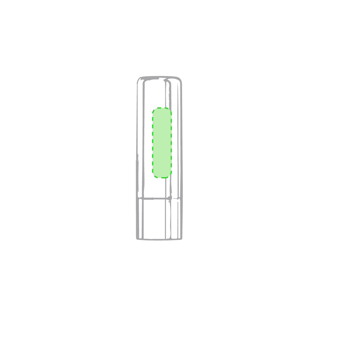 Vorderseite: 30 x 8 mm