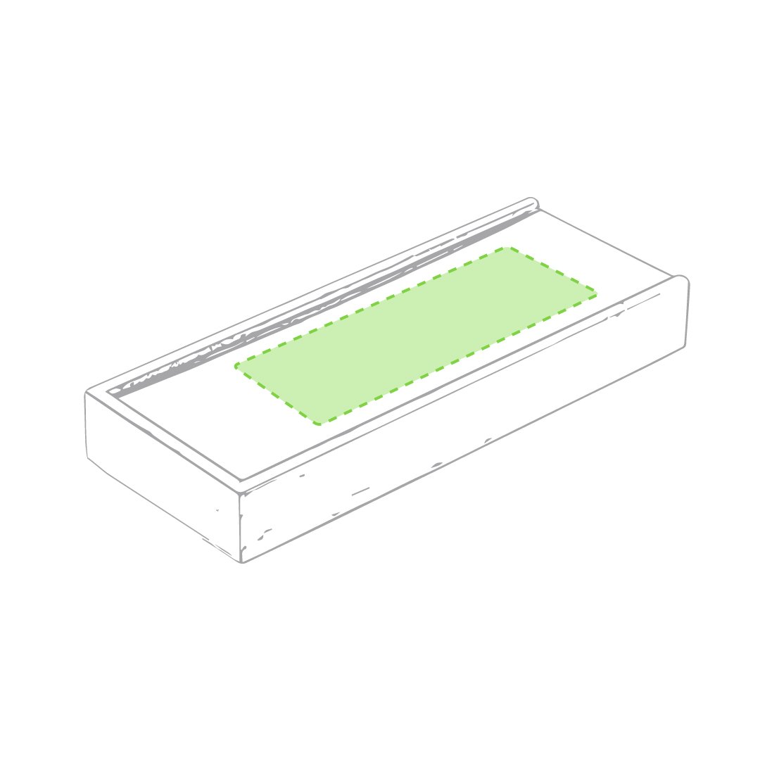 Vorderseite: 140 x 45 mm