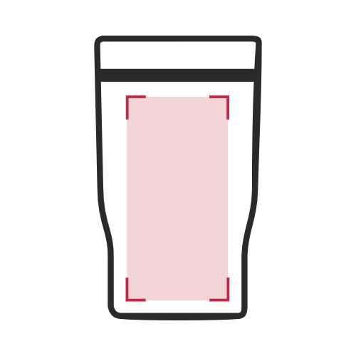 Vorderseite: 40 x 70 mm