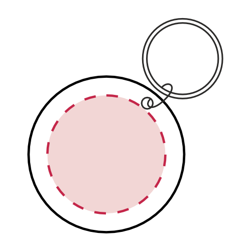 Vorderseite: 20 x 20 mm