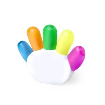 Ensemble de surligneurs Dinku 5 couleurs fluo avec support blanc, 9x7c