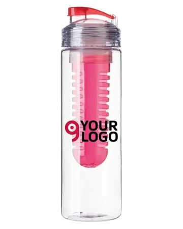 Trinkflasche Tritan 650ml mit Infuser BPA Frei Transparent