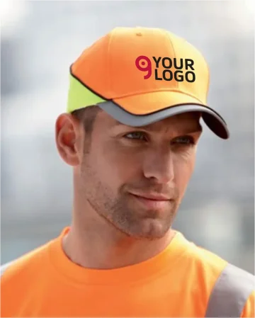 CAPRIX Réflex Cap réfléchissant néon, 6 panneaux, unisexe, velcro