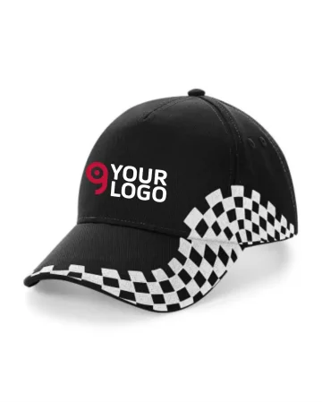 Baseballmütze Grand Prix 5-Panel aus bestickter Baumwolle, verstellbar